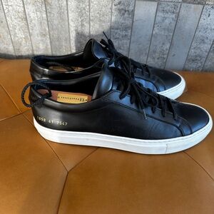 Common Projects Black Sneakers with Minimalist Design